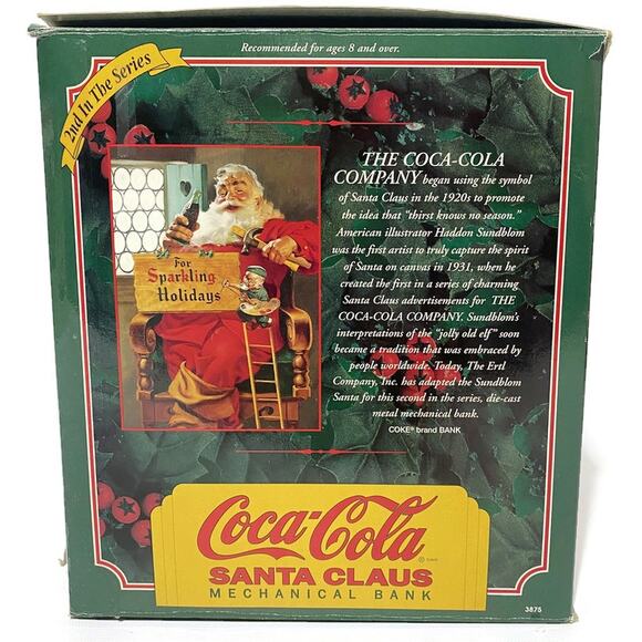 Coca Cola Santa Claus Mechanical Bank 1984 2nd in Series by Ertl in Original Box - Picture 7 of 12